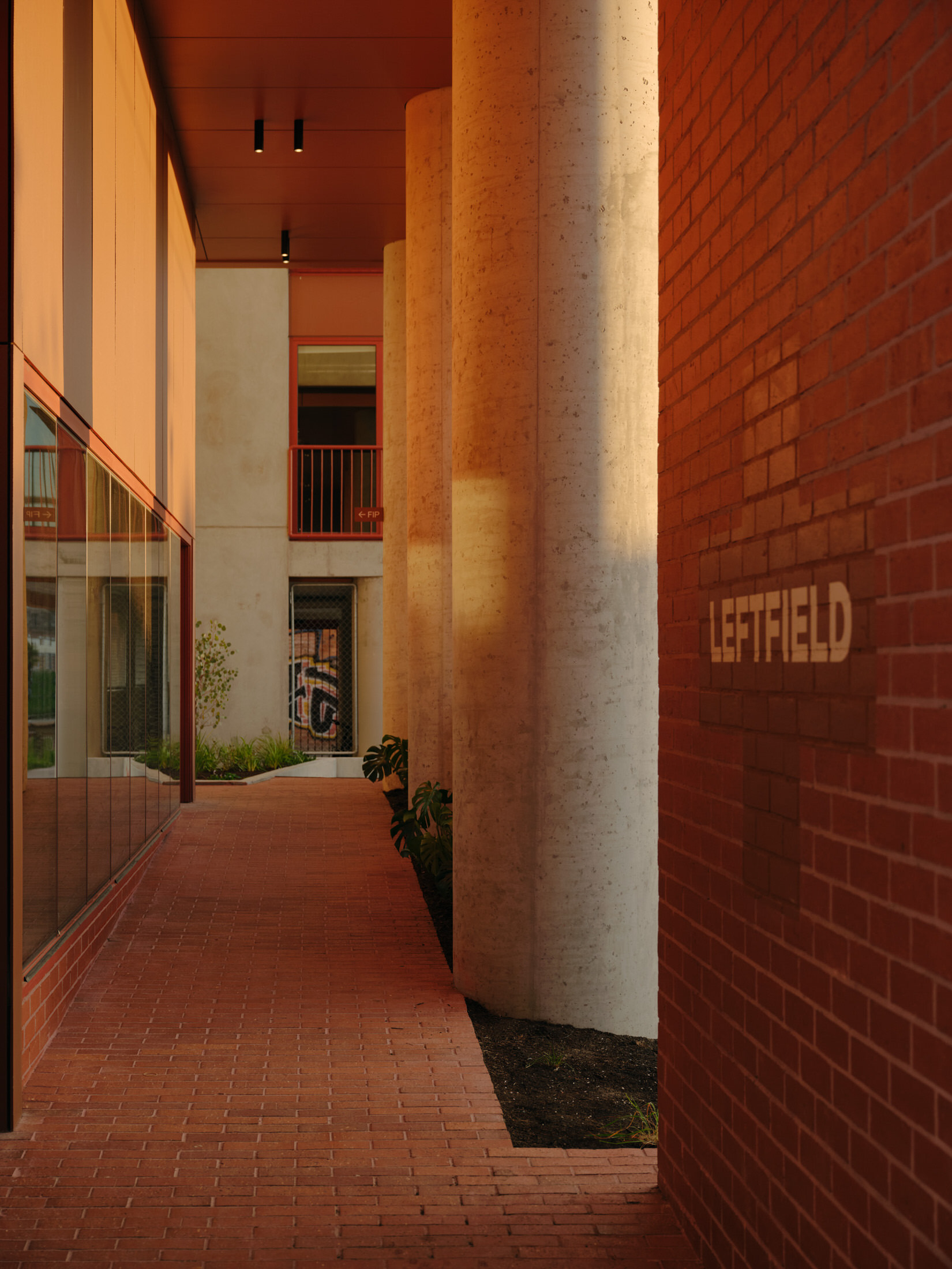 Brick texture with burnt orange color in Leftfield