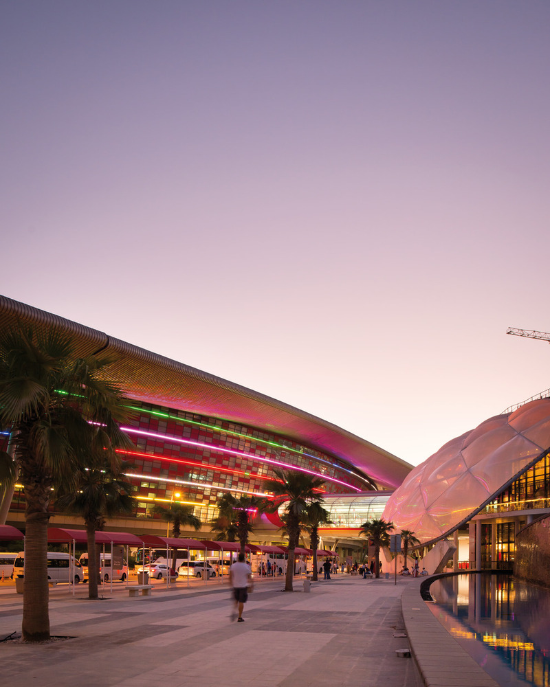 Exterior view Ferrari World Abu Dhabi, Photo by Jim Stephenson