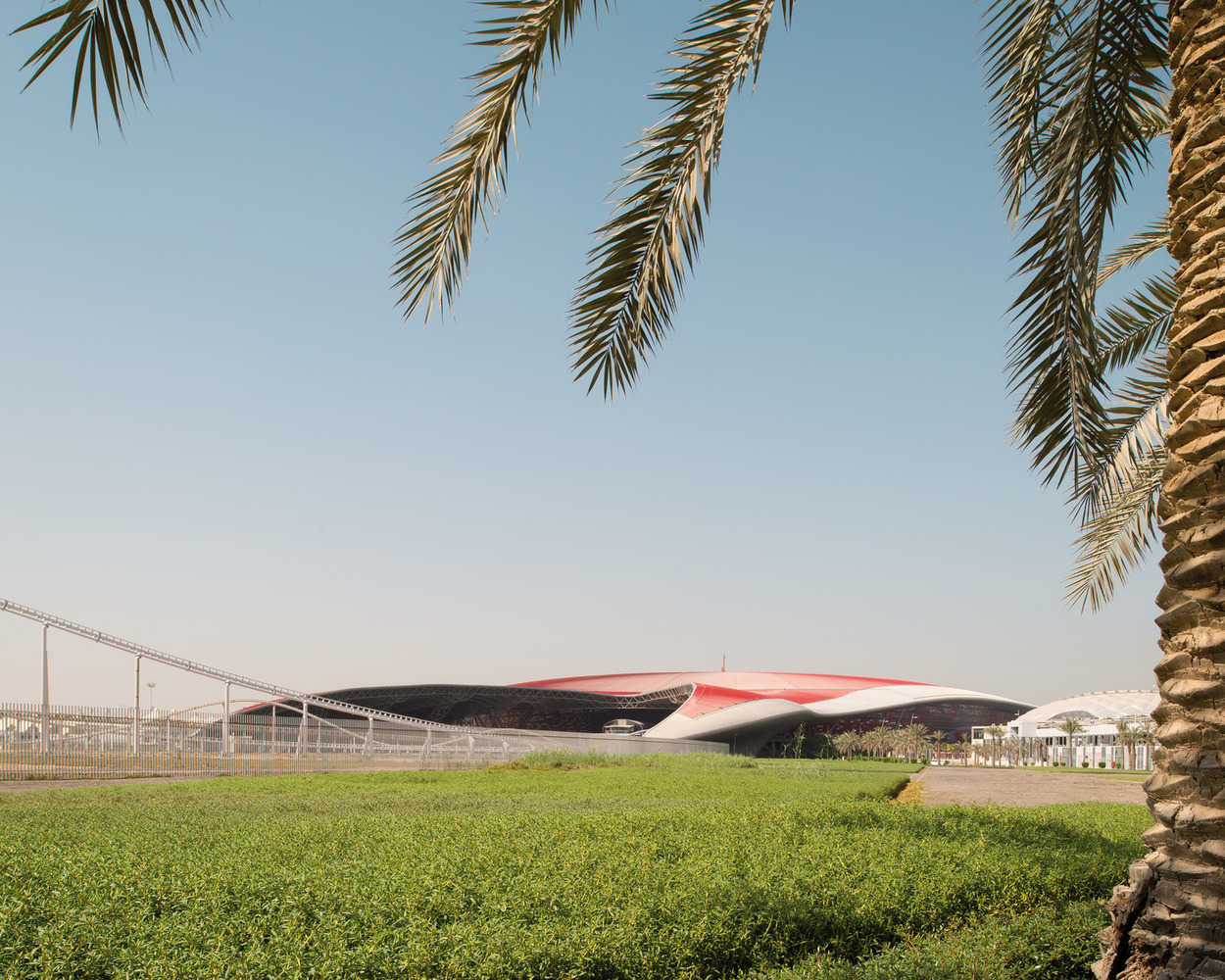 Seen from the outside Ferrari World Abu Dhabi, Photo by Jim Stephenson