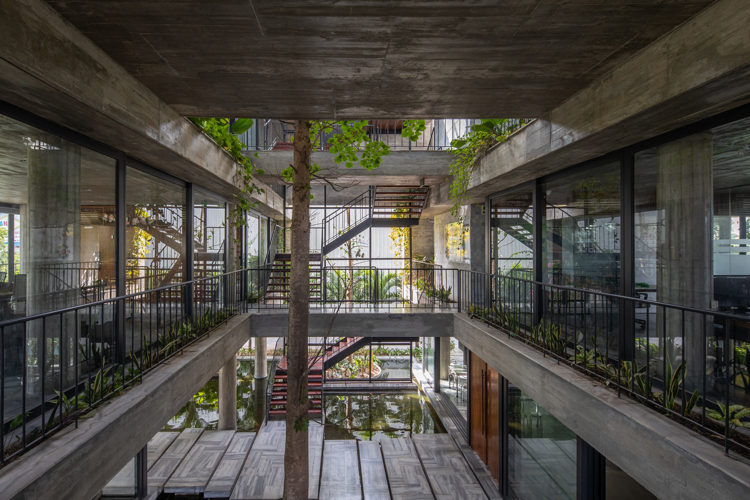 Inside view of the second floor of Meditation Office, Photo by Hoang Le