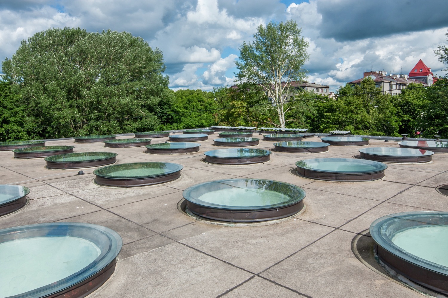 Viipuri Library conical skylights