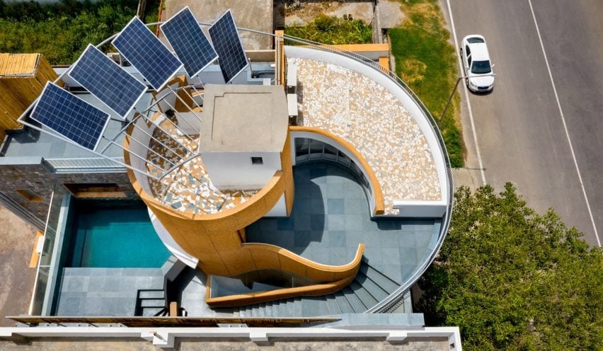 View from above of The People Tree House, Photo by Andre J Fanthome