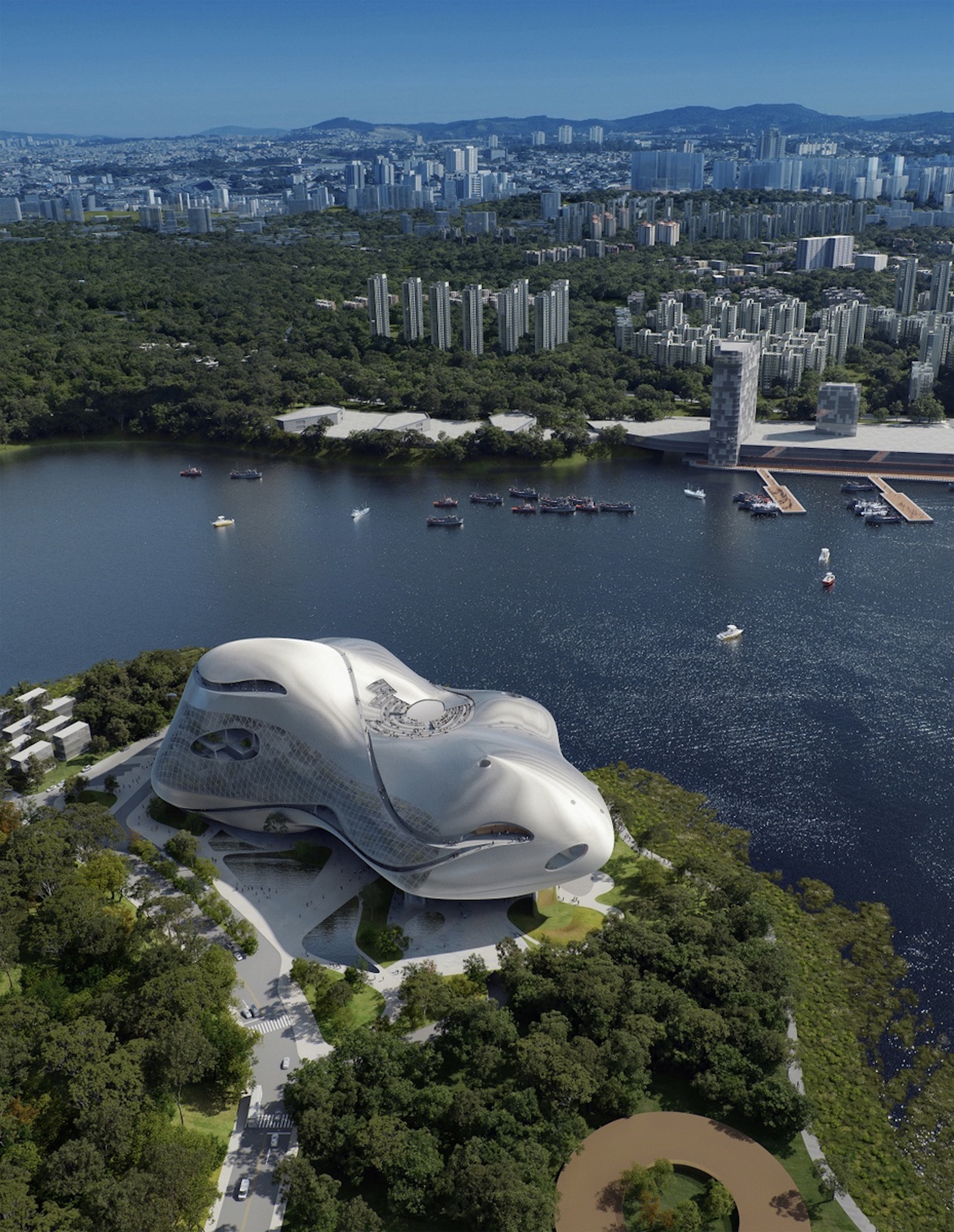 Above view of the Yichang Grand Theatre, Source by OPEN