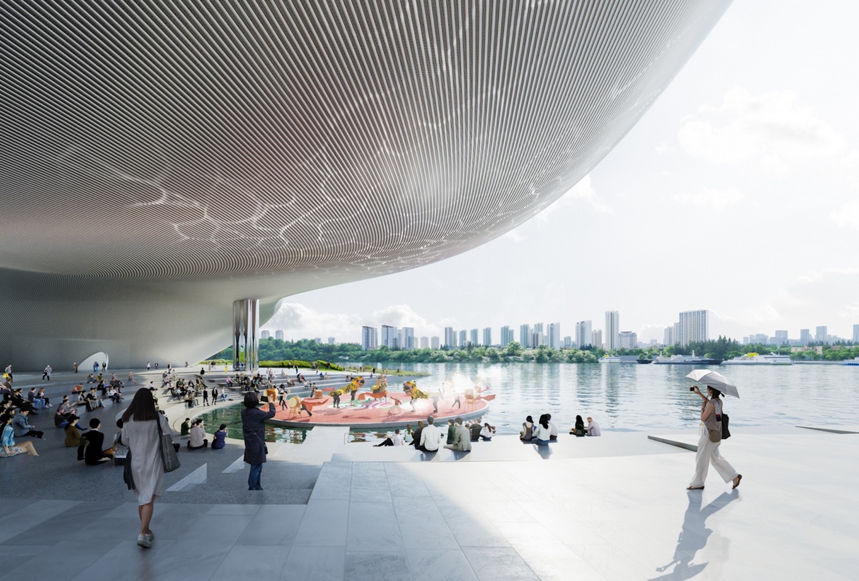 The main courtyard of the Yichang Grand Theatre, Source by OPEN