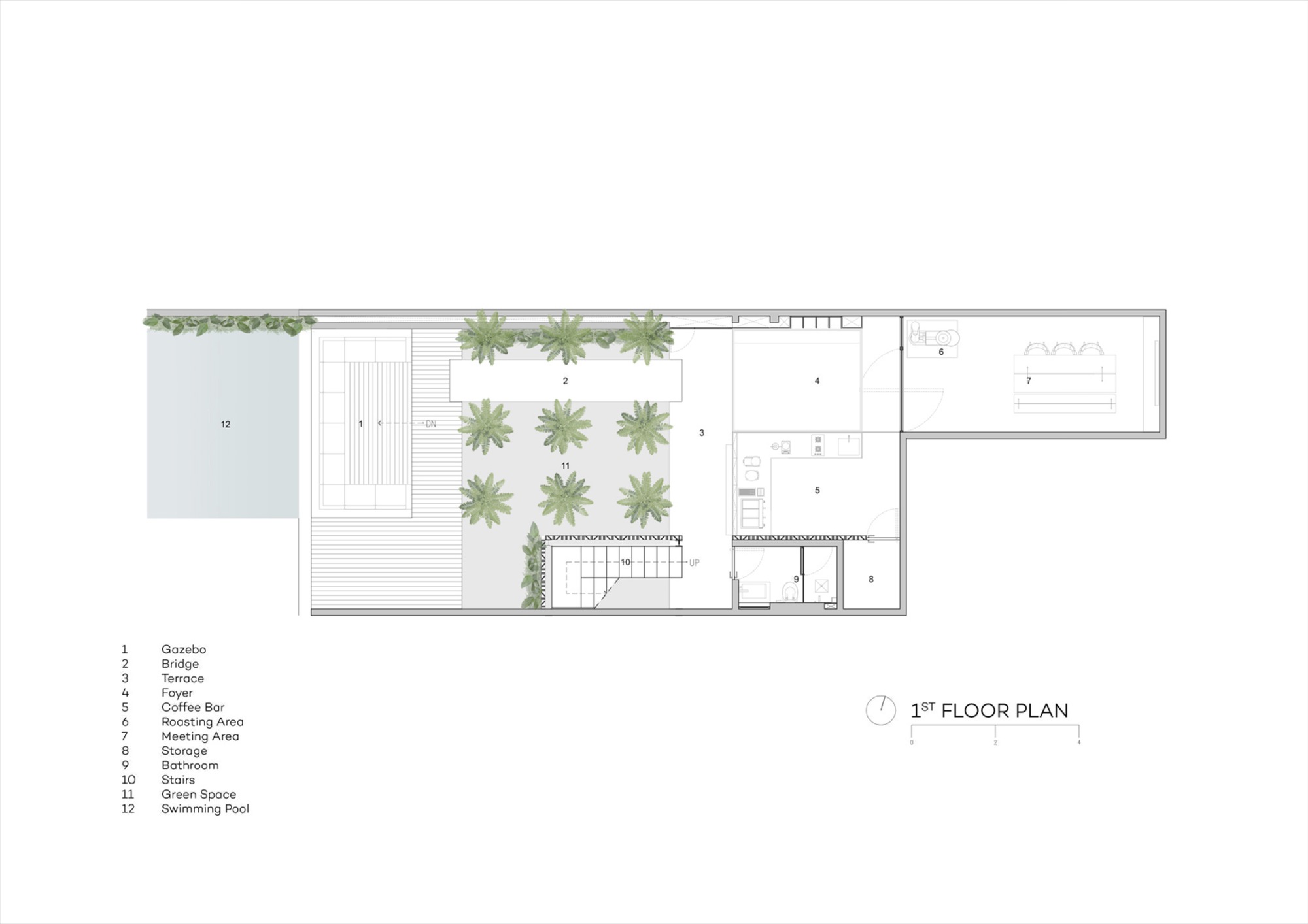 Publichood Roastery Pejaten ground floor plan. (cr: ARTI Design Studio)