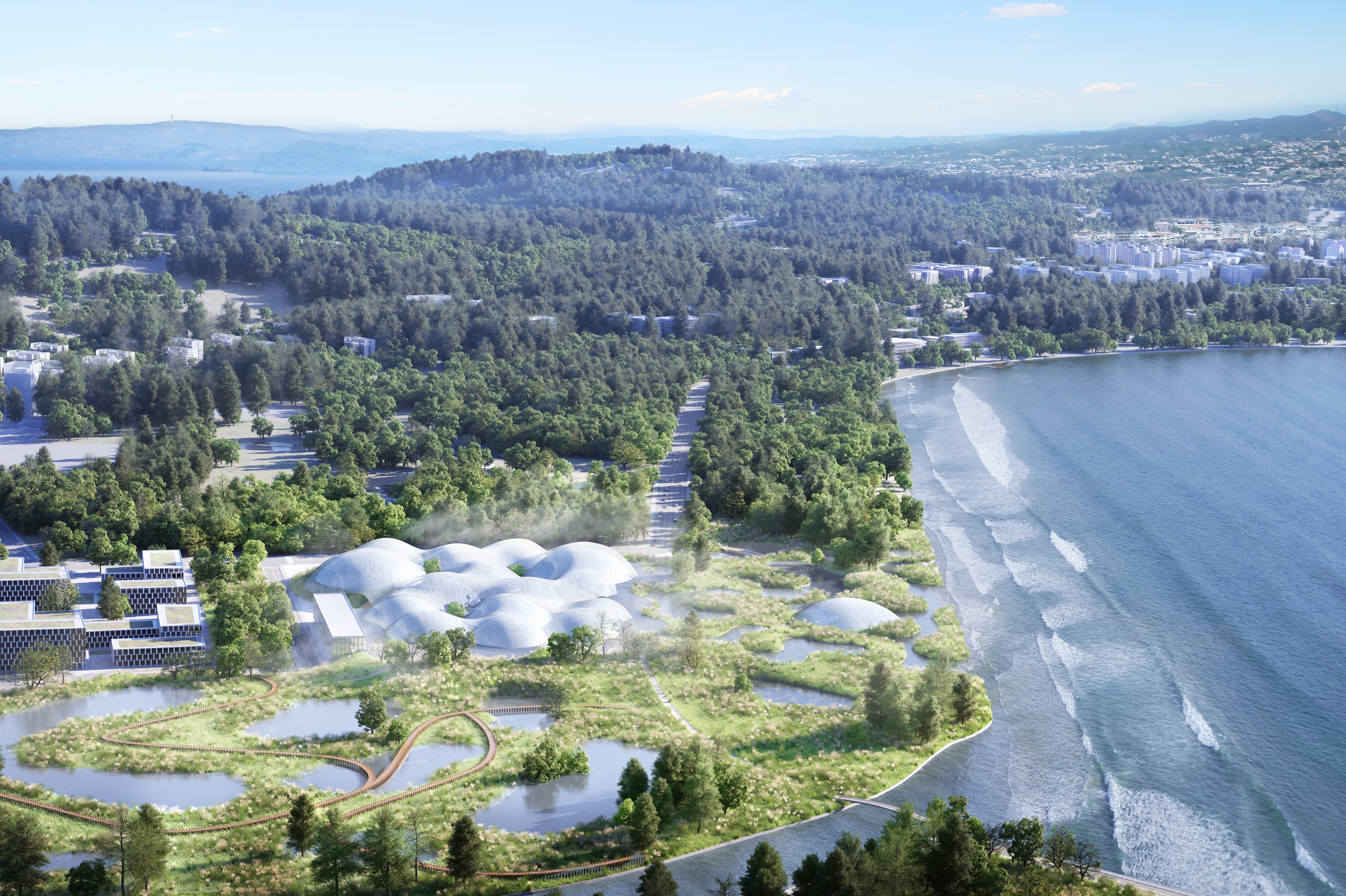 Above view Shenzhen Maritime Museum, Source by SANAA