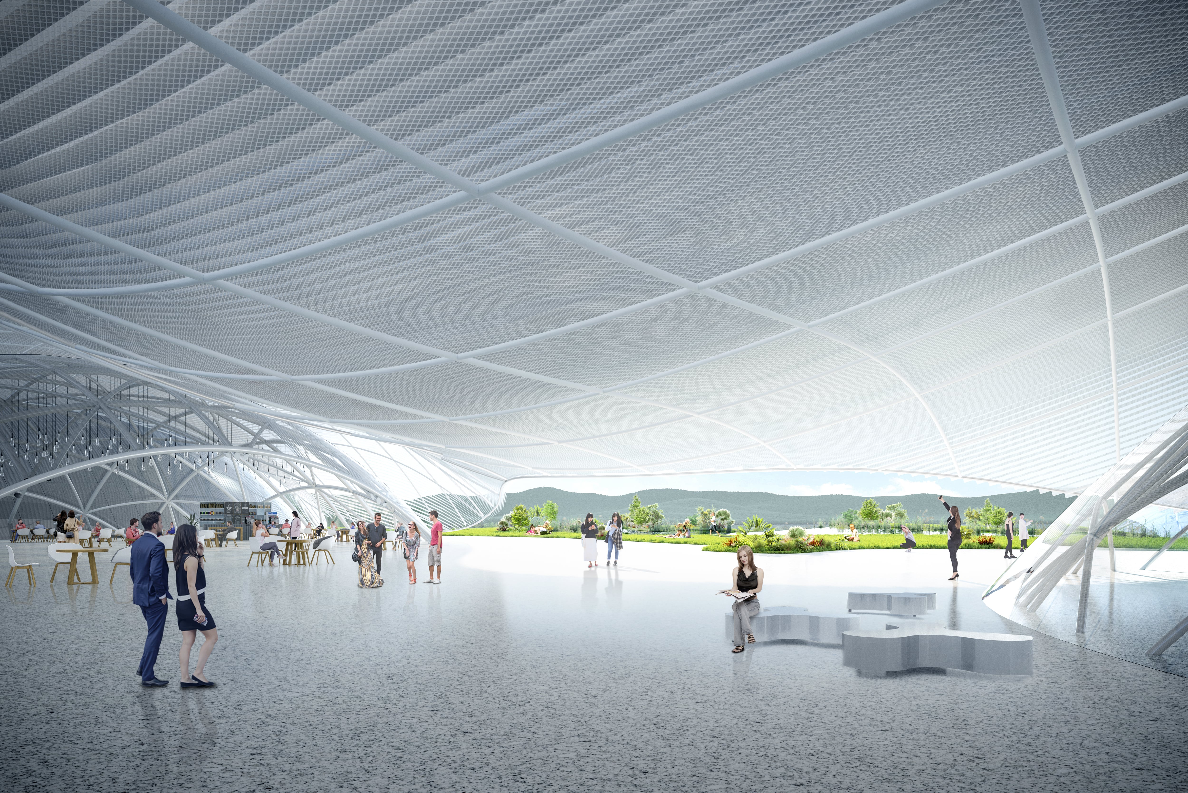 Interior view Shenzhen Maritime Museum, Source by SANAA