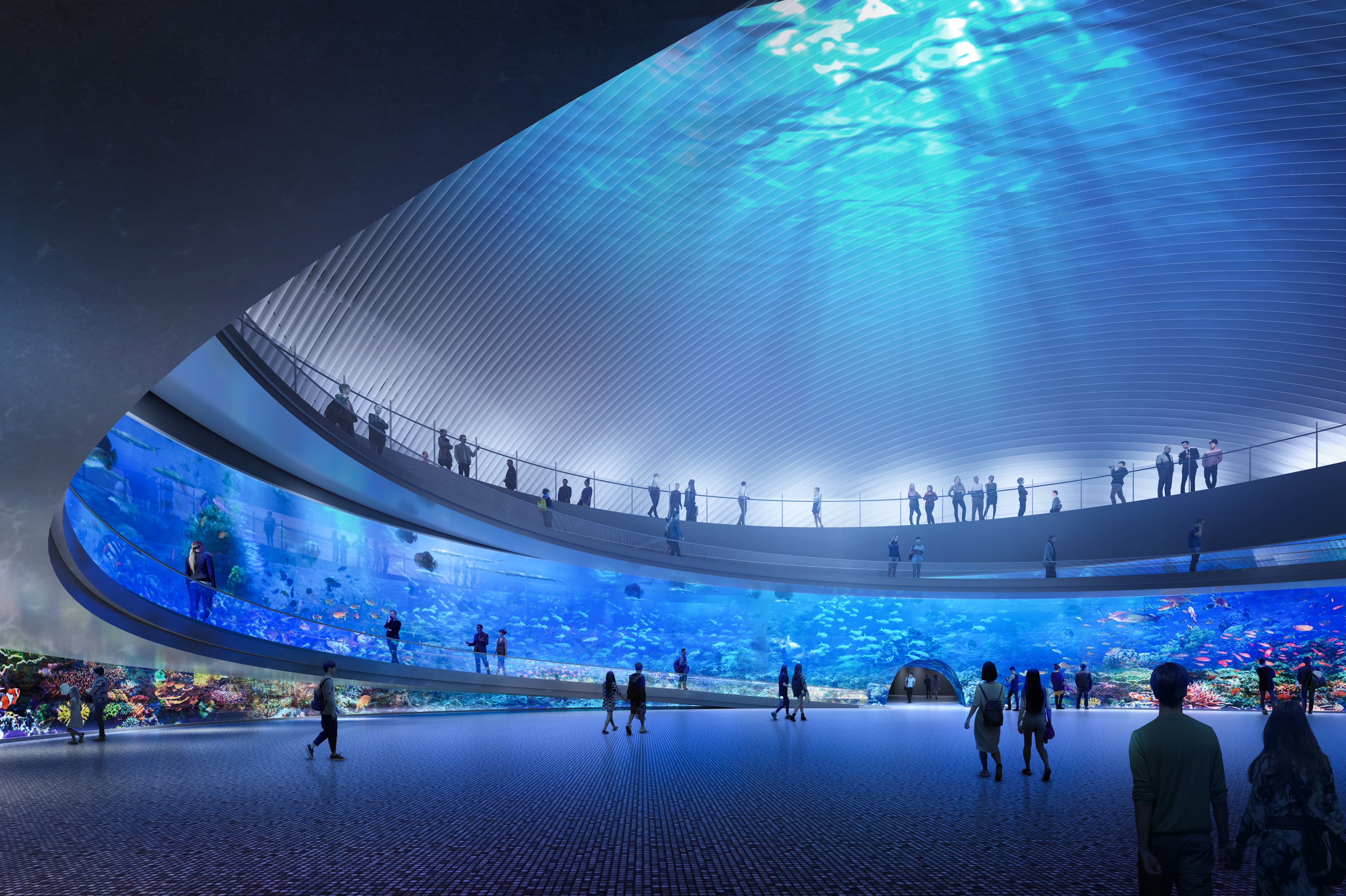 Interior view Shenzhen Maritime Museum, Source by SANAA