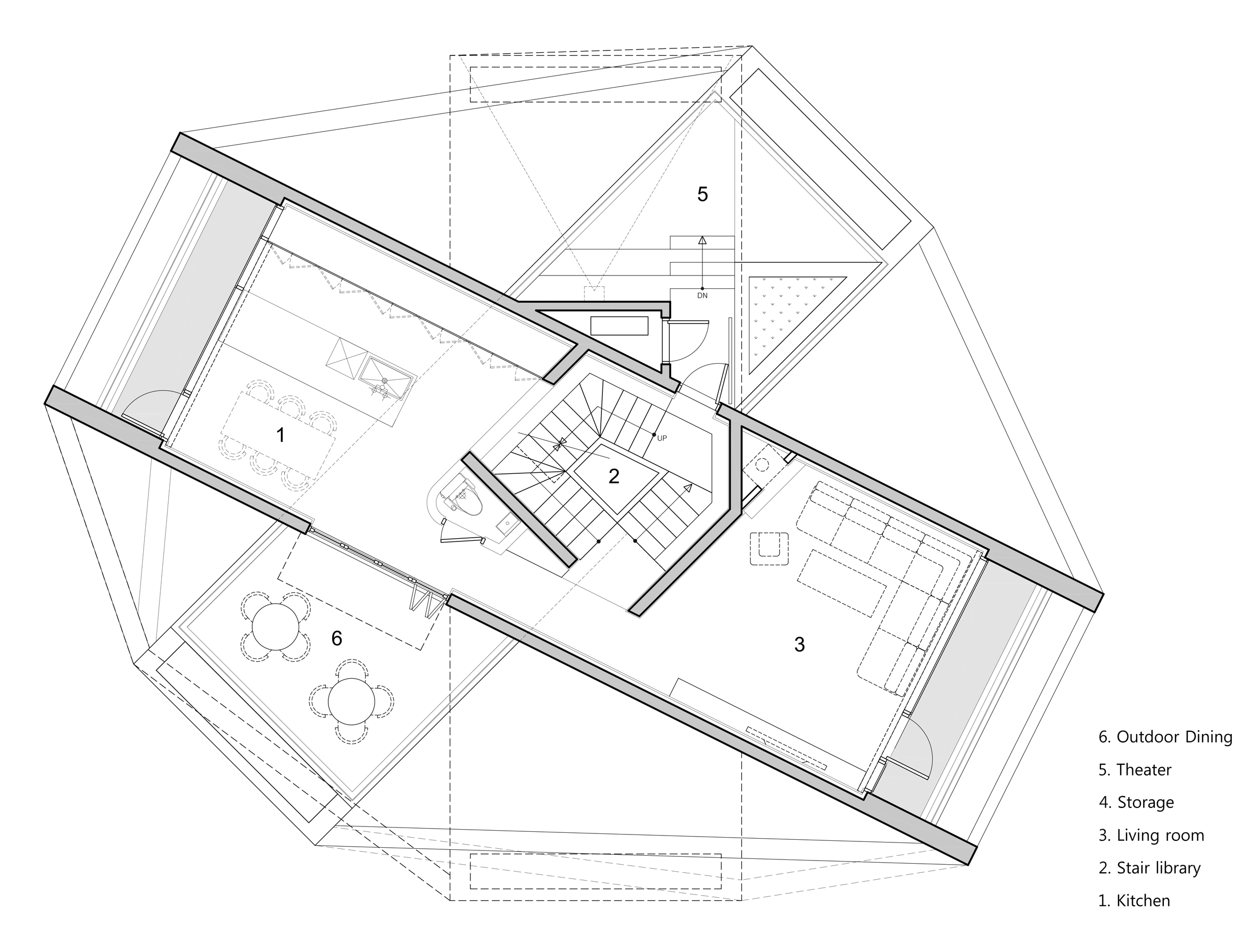 second floor simple house by moon hoon