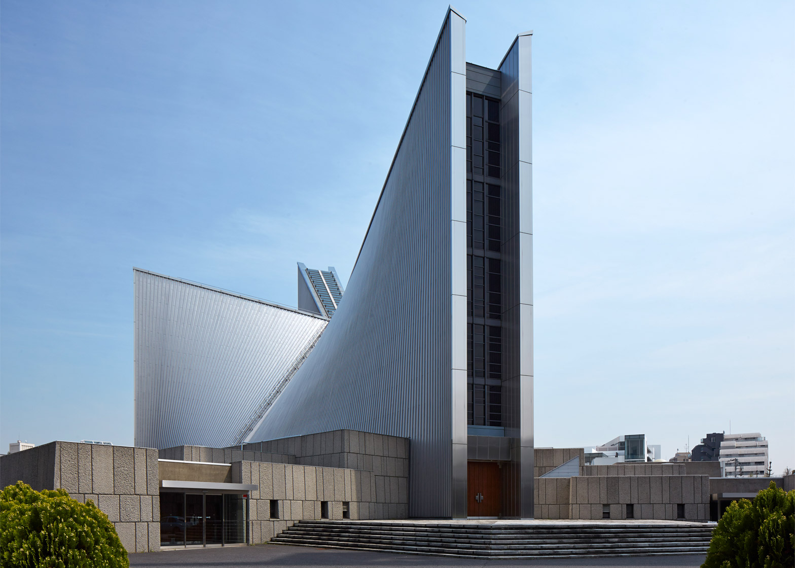 Hyperbolically curved concrete structure of St. Mary's Cathedral