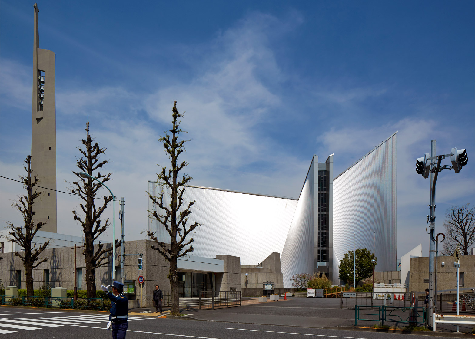 Asymmetrical St. Mary's Cathedral building