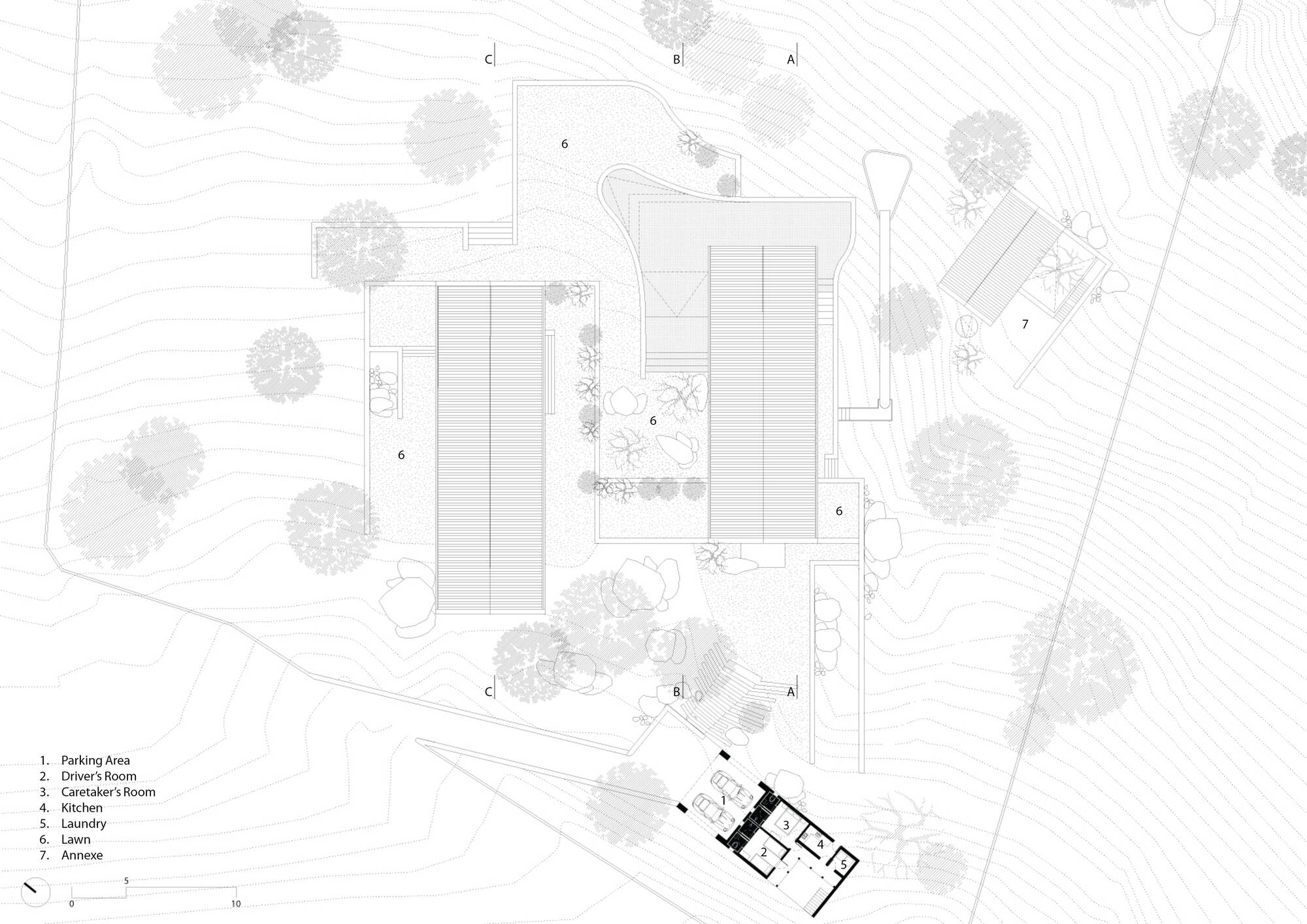 Plantation Retreat 'The Ray' floor plan. (cr: Architecture BRIO)