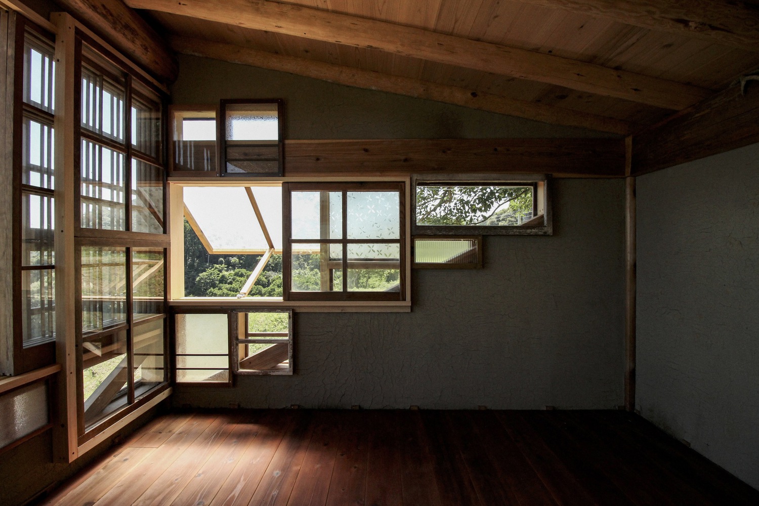 Old windows from vacant houses