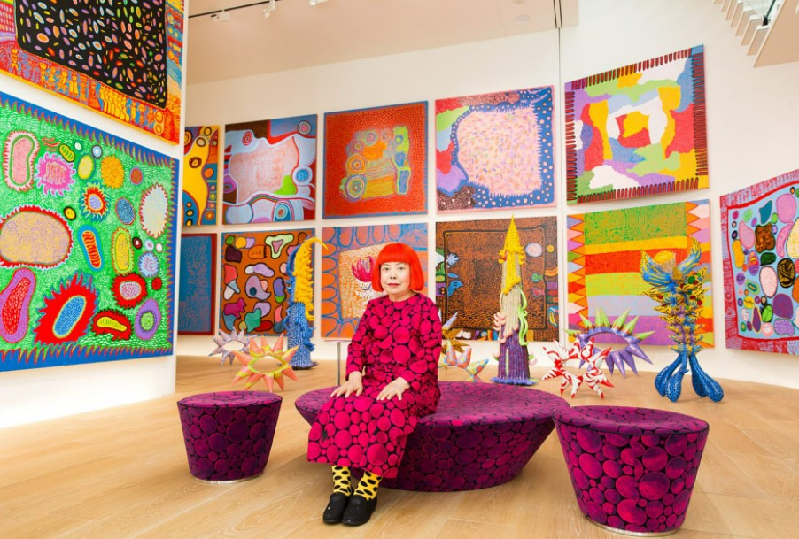 Yayoi Kusama in her studio, 2017