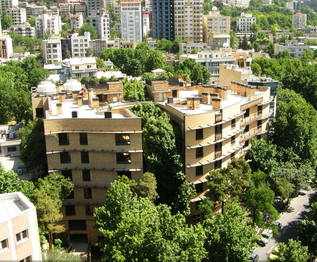 The main priority in designing this complex is to protect several old trees that are over 60 years old