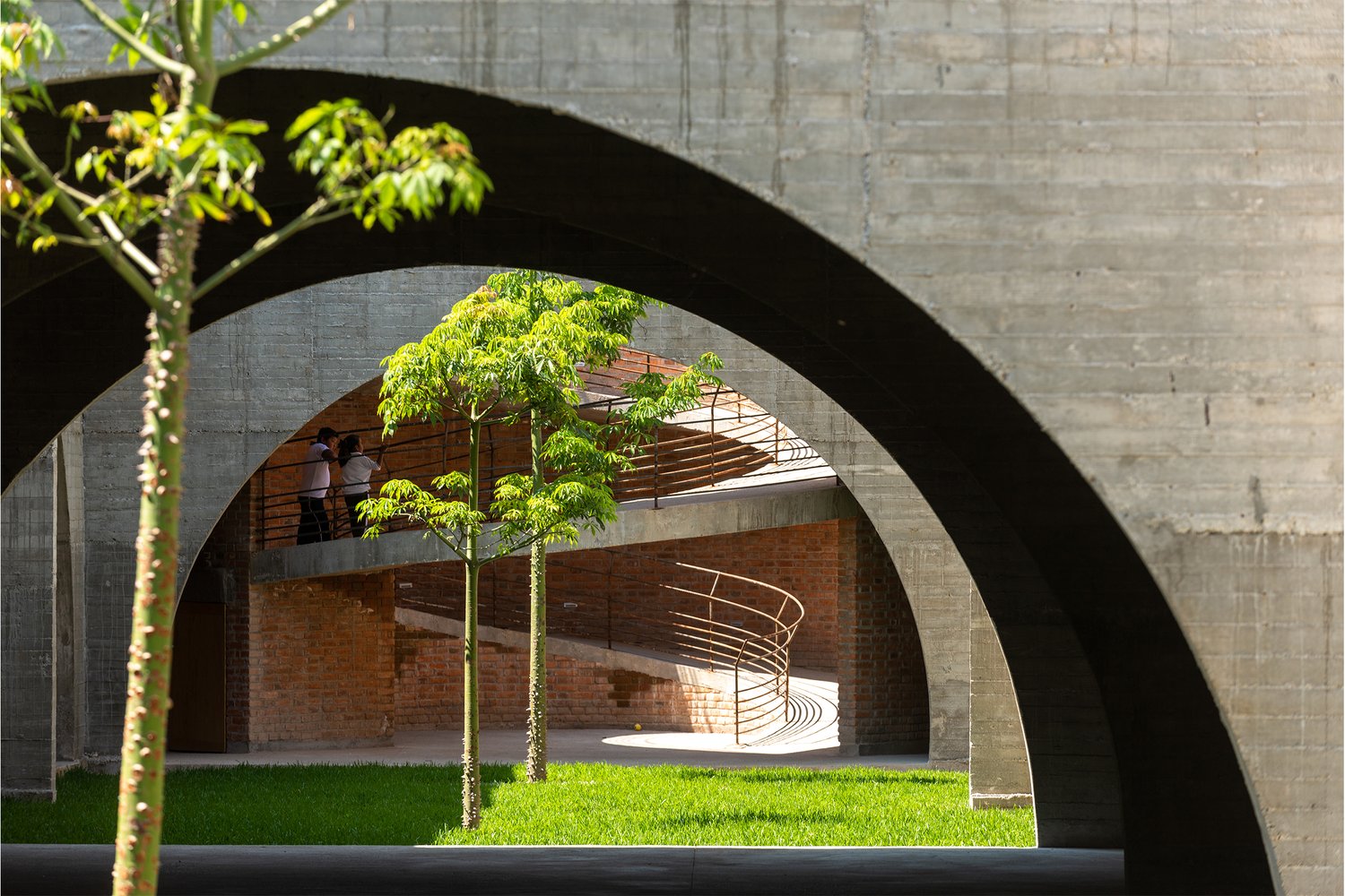 The view towards the middle of the school
